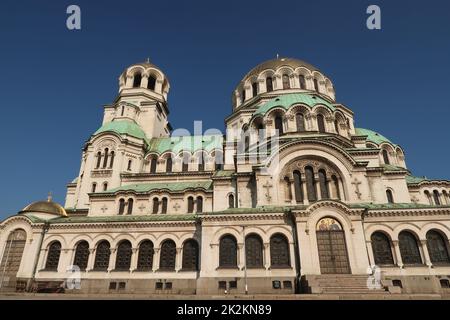The beautiful St. Alexander Nevsky Cathedral in Sofia Stock Photo