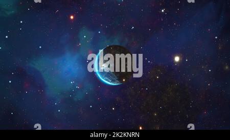 Planet Earth Seen From Space Stock Photo