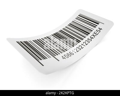 Generic barcode isolated on white background. 3D illustration Stock Photo