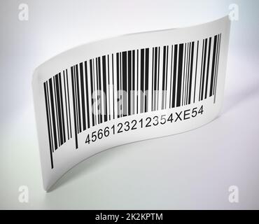 Generic barcode isolated on white background. 3D illustration Stock Photo