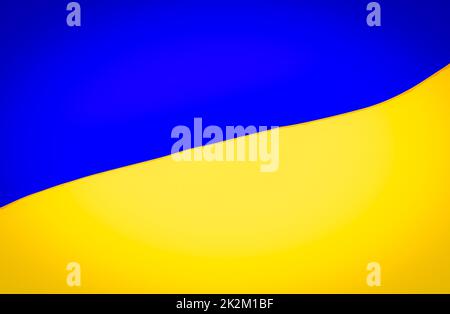 Illustration of the National Flag of Ukraine. The Flag of Ukraine consists of equally sized horizontal bands of blue and yellow Stock Photo