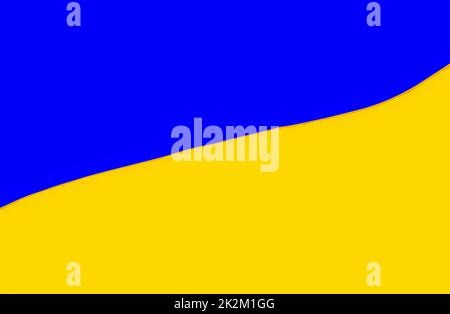 Illustration of the National Flag of Ukraine. The Flag of Ukraine consists of equally sized horizontal bands of blue and yellow Stock Photo