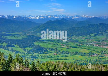 Bavaria, Upper Bavaria, Isar valley, Karwendel mountains, spring Stock Photo