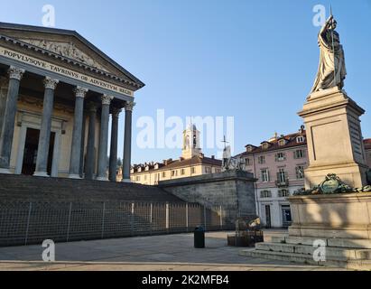 the church of the Gran Madre di Dio is one of the most important Catholic places of worship in Turin on the right bank of the Po river in the Borgo Po Stock Photo