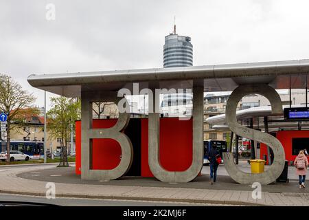 Jena bus station Stock Photo