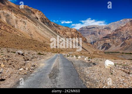 Rural road in Himalayas Stock Photo