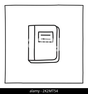 notebook and pen icon drawn with drawing style on chalkboard, animated ...
