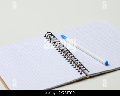 Blank page no line white paper of Notebook Stock Photo - Alamy