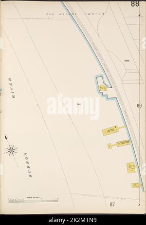 Cartographic, Maps. 1909. Lionel Pincus and Princess Firyal Map Division. Fire insurance , New York (State), Real property , New York (State), Cities & towns , New York (State) Manhattan, V. 11, Plate No. 88 Map bounded by Hudson River Stock Photo