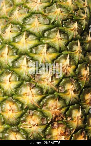 Natural Ripe Pineapple Skin Background Close up Stock Photo