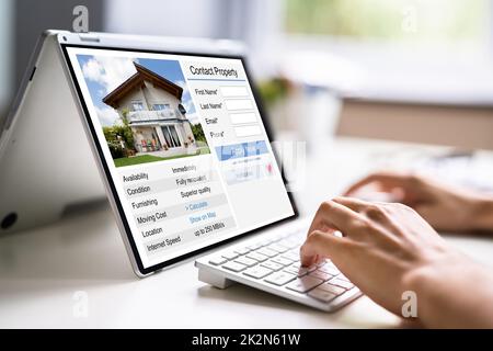 Business Computer Online Update Stock Photo