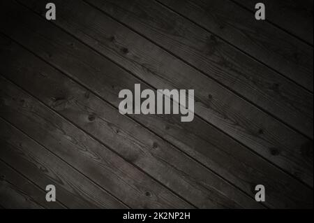 Rustic diagonal wooden planks - Brown grey background Stock Photo