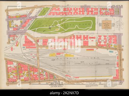 Cartographic, Maps. 1942. Lionel Pincus and Princess Firyal Map Division. Real property , New York (State) , New York (N.Y.), Bronx (New York, N.Y.) , Maps Double Page Plate No. 11, Part of Section 9, Borough of the Bronx: Bounded by Gerard Avenue, E. 161st Street, Morris Avenue and E. 150th Street Stock Photo