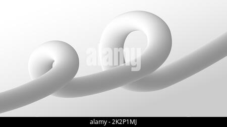 White gray panoramic abstract background with 3D lines - Vector Stock Photo