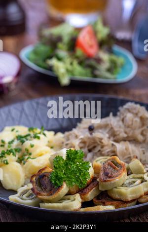 bavarian maultaschen Stock Photo