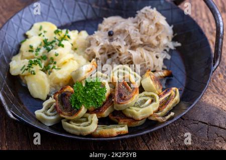 bavarian maultaschen Stock Photo