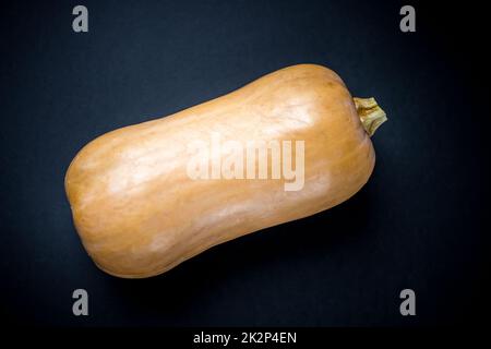 Butternut squash isolated on black background Stock Photo