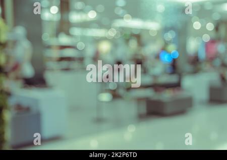Abstract blur image of shopping mall or department store interior background bokeh light Stock Photo