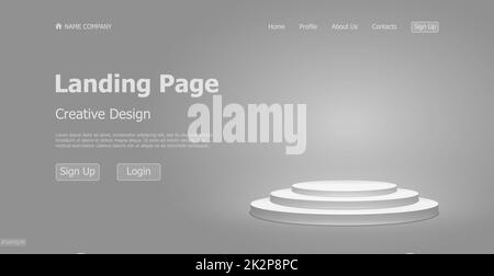 Design concept product presentation landing page website - Vector Stock Photo