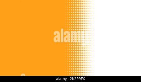 Orange and white dots with gradient color transition Stock Photo