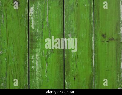 Rustic green wooden planks texture Stock Photo