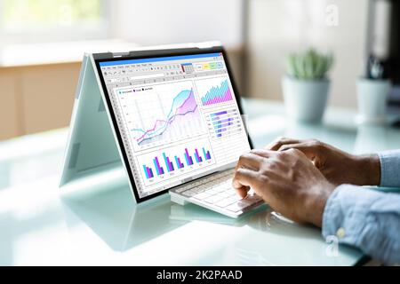Data Analyst Using Data Analytics KPI Stock Photo