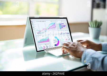 Data Analyst Using Data Analytics KPI Stock Photo