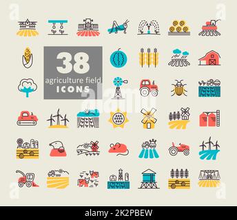 Farm Field isolated icon. Agriculture transport sign Stock Photo - Alamy