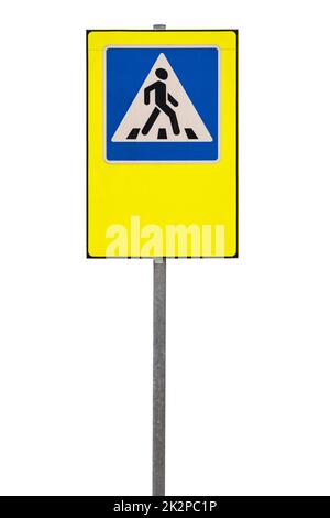 pedestrian crossing road sign isolated on a transparent background ...