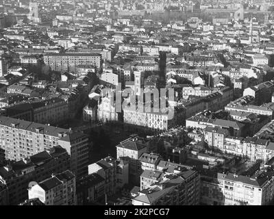 Aerial view of Turin in black and white Stock Photo - Alamy