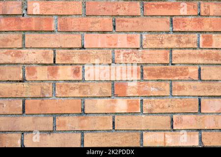 Background from a wall made of orange bricks Stock Photo