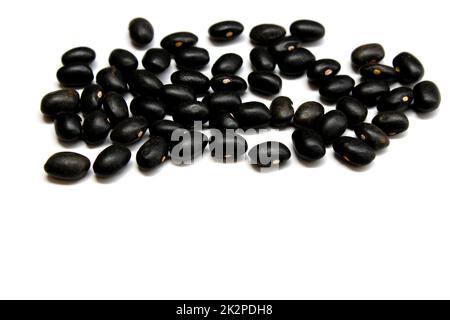 Black bean isolated on the white background Stock Photo