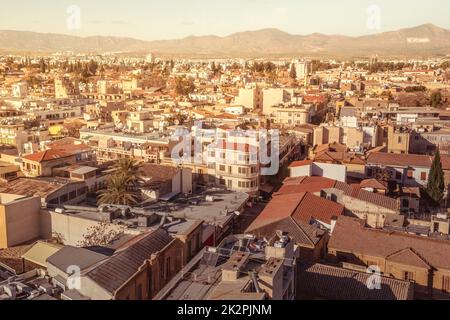 Aerial view of Ledra street. Nicosia. Cyprus Stock Photo