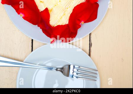 whipped cream mango cake Stock Photo