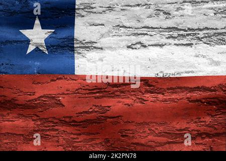 Chile flag - realistic waving fabric flag Stock Photo