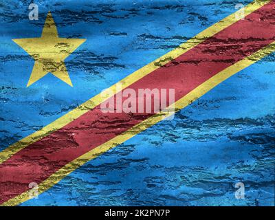 Democratic Republic of the Congo flag - realistic waving fabric flag ...
