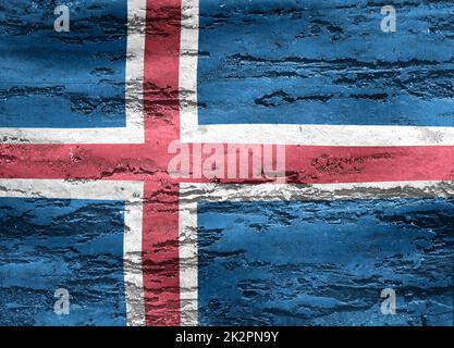 Iceland - waving flag - 3D illustration Stock Photo - Alamy