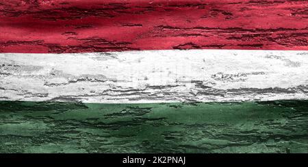 3D-Illustration of a Hungary flag - realistic waving fabric flag Stock Photo