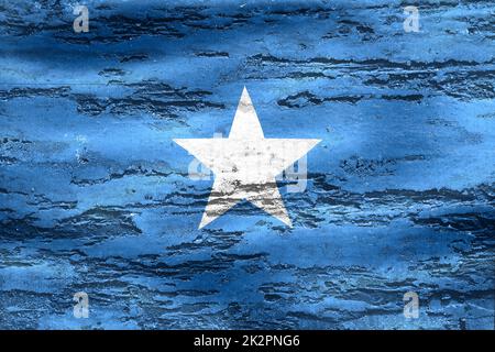 3D-Illustration of a Somalia flag - realistic waving fabric flag Stock Photo