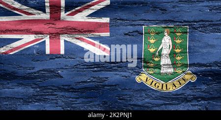 3D-Illustration of a British Virgin Islands flag - realistic waving fabric flag Stock Photo