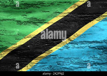 3D-Illustration of a Tanzania flag - realistic waving fabric flag Stock ...
