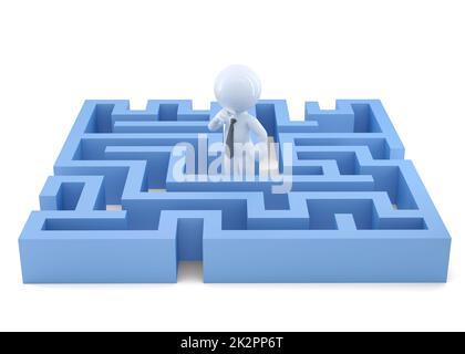 Making a decision. Business concept. Isolated, contains clipping path Stock Photo
