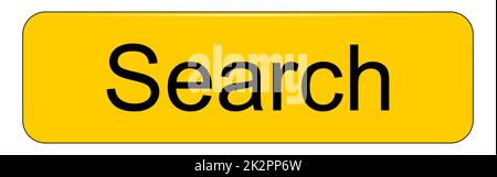 Search Button yellow on white background - illustration Stock Photo