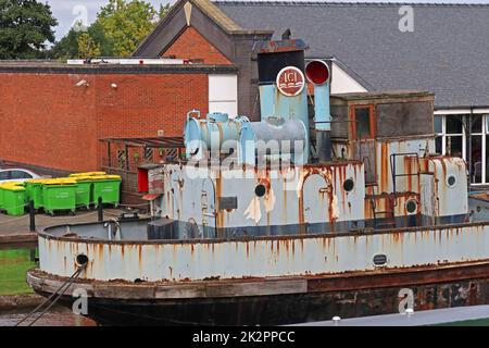 Imperial Chemical Industries, ICI Cuddington boat, built 1948 by Yarwood, W J & Sons Ltd, Northwich Stock Photo
