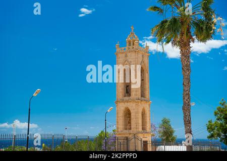 Bell tower of Ayia Napa monastery. Cyprus Stock Photo