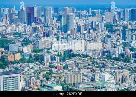 The view from the Shibuya Sky observatory Stock Photo