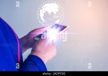 Networking people and connecting network concept Stock Photo