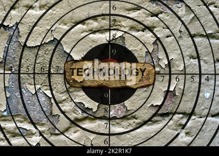 Technology target grunge concept Stock Photo