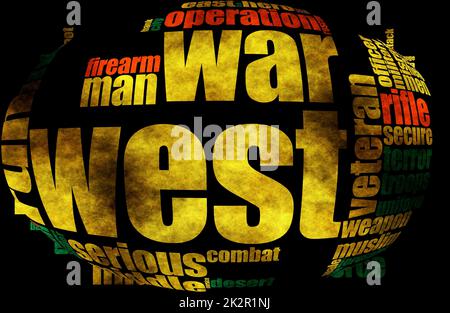 Military word cloud grunge concept Stock Photo