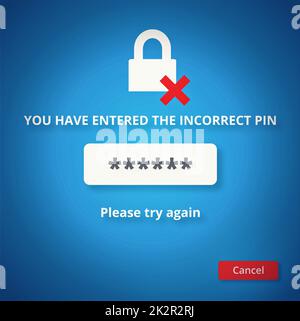 Please try again...an internet banking login page - ALL design on this image is created from scratch by Yuri Arcurs team of professionals for this Stock Photo